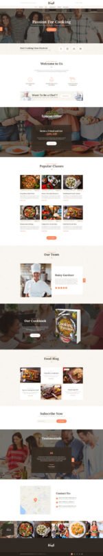 Basil | Cooking Classes and Workshops WordPress Theme
