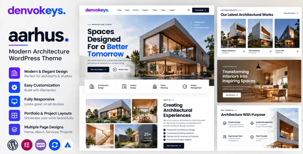 Aarhus - Modern Architecture WordPress Theme