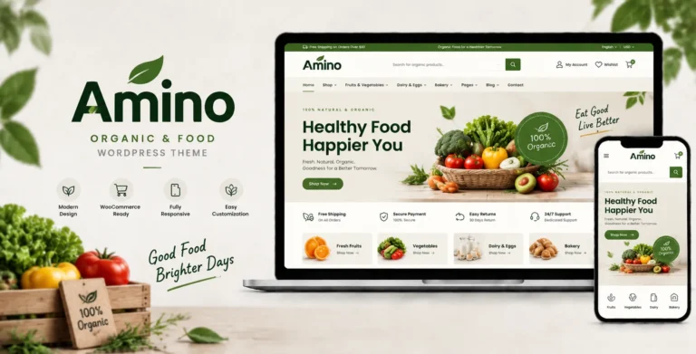 Amino – Organic & Food WordPress Theme