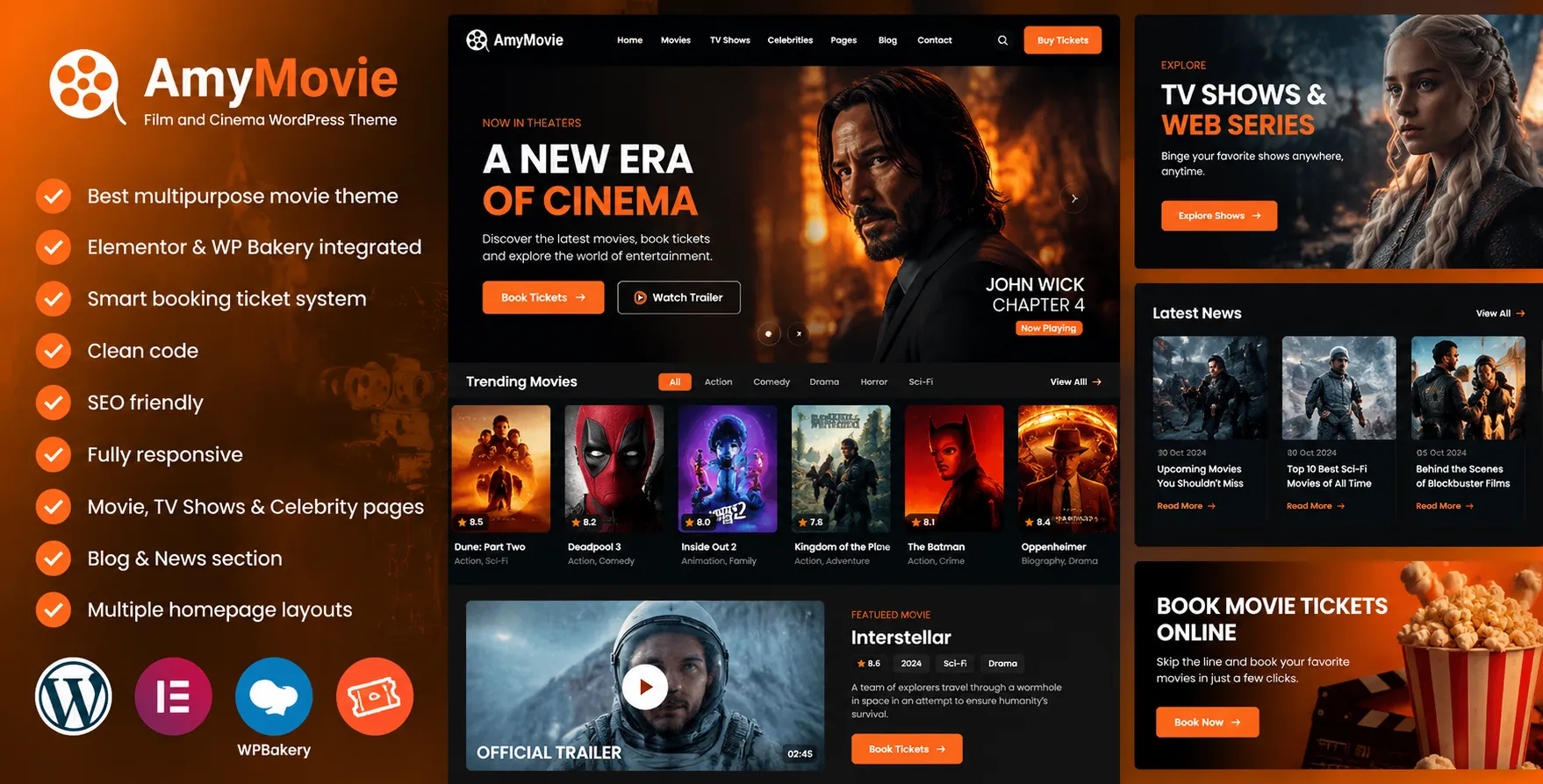 AmyMovie - Film and Cinema WordPress Theme AmyMovie - Film and Cinema WordPress Theme
