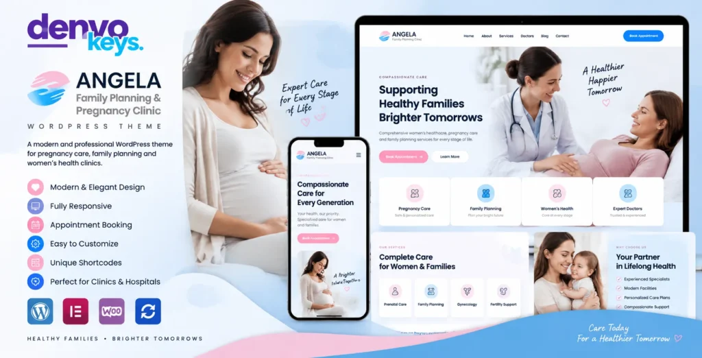 Angela | Family Planning & Pregnancy Clinic WordPress Theme