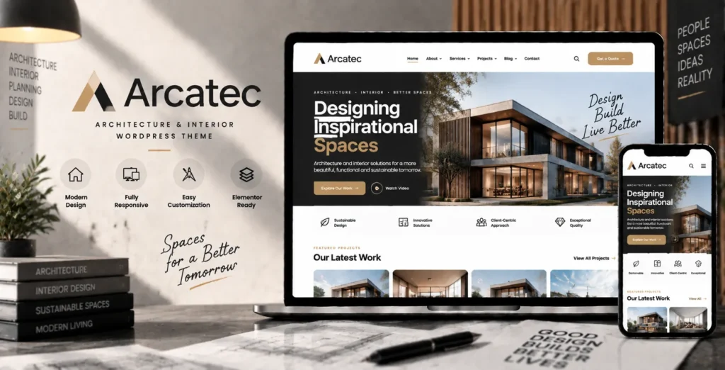 Arcatec - Architecture & Interior WordPress Theme