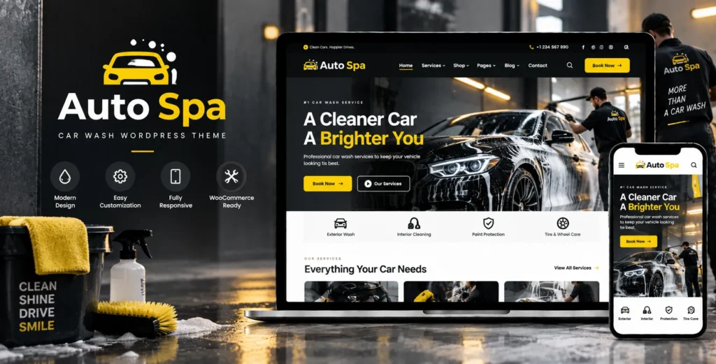 Auto Spa – Car Wash WordPress Theme