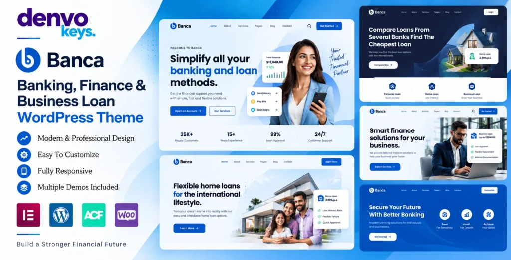 Banca - Banking, Finance & Business Loan WordPress Theme