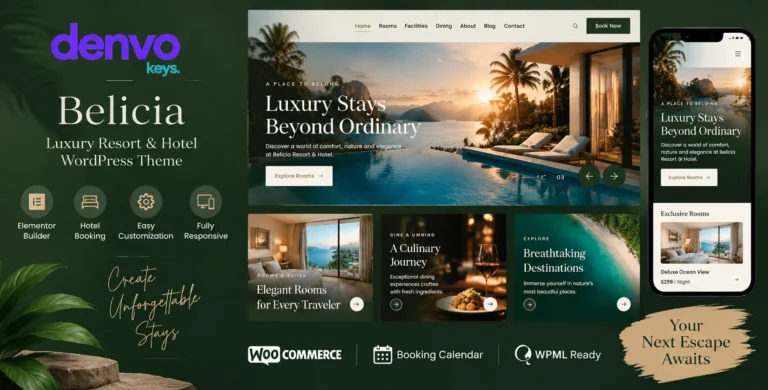 Belicia – Luxury Resort & Hotel WordPress Theme