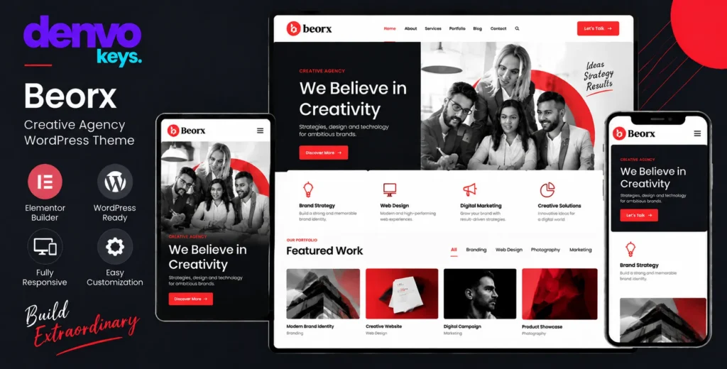 Beorx - Creative Agency WordPress Theme