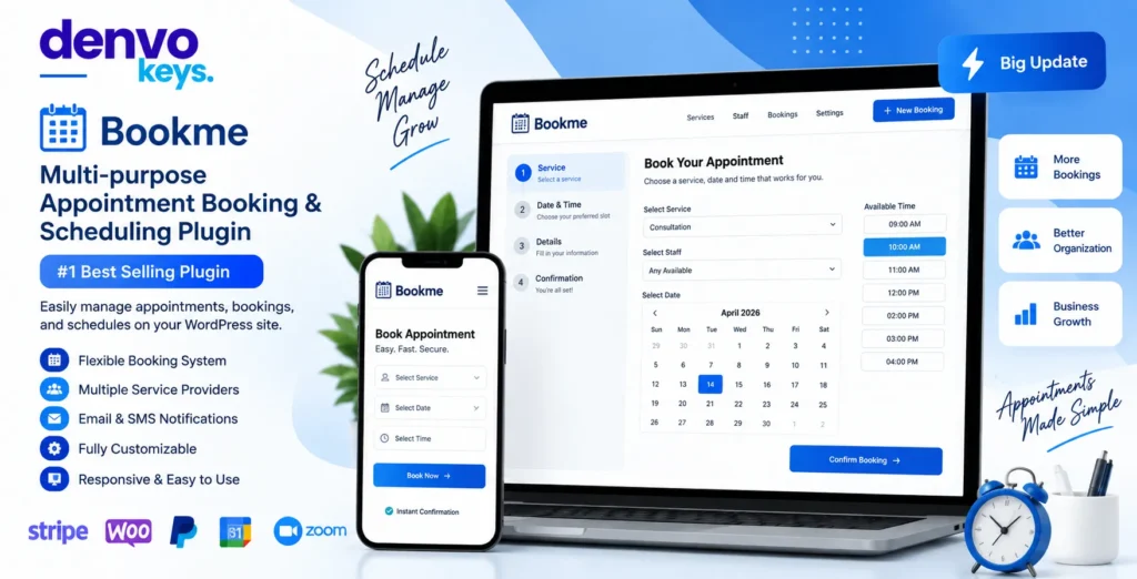 Bookme - WordPress Appointment Booking Scheduling Plugin