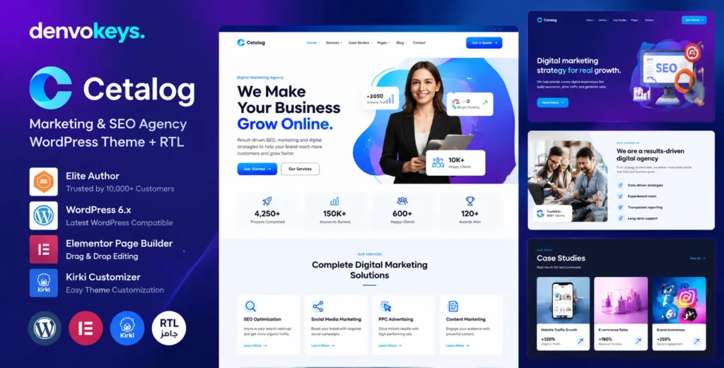 Cetalog - Marketing & SEO Agency WordPress Theme + RTL