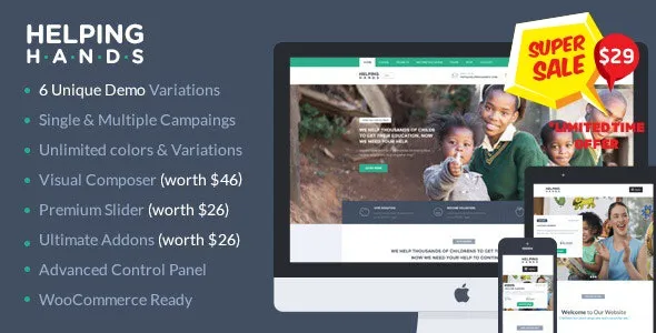 Charity WordPress Theme | HelpingHands