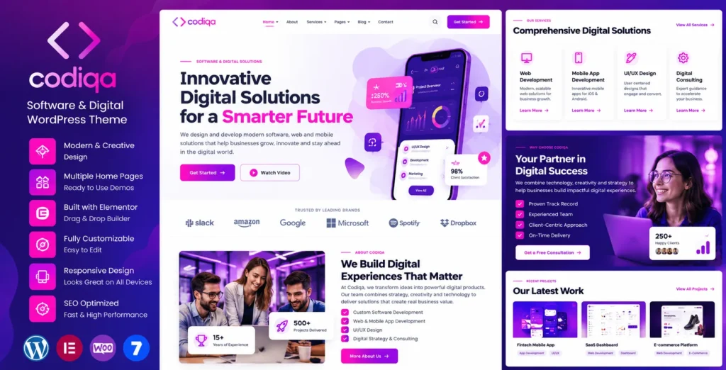 Codiqa - Software & Digital WordPress Theme