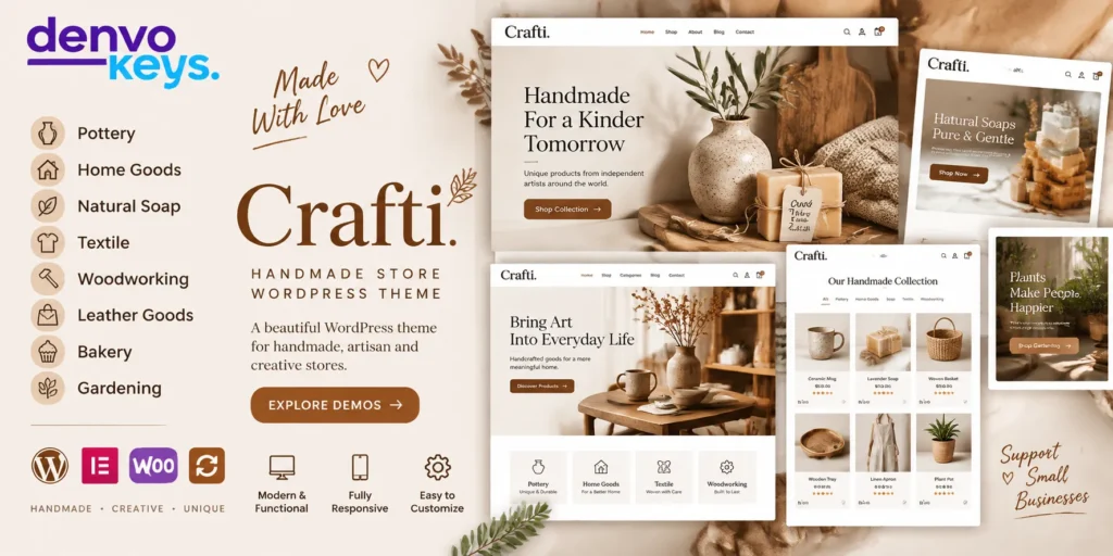 Crafti - Handmade Store WordPress Theme