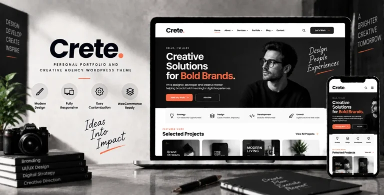Crete - Personal Portfolio and Creative Agency WordPress Theme