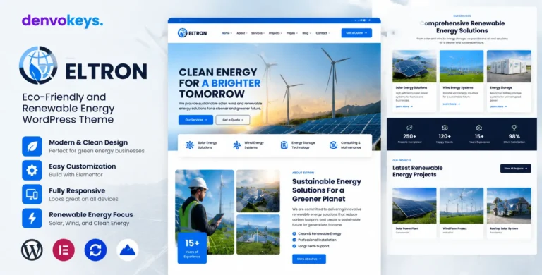 Eltron - Solar Energy WordPress Theme