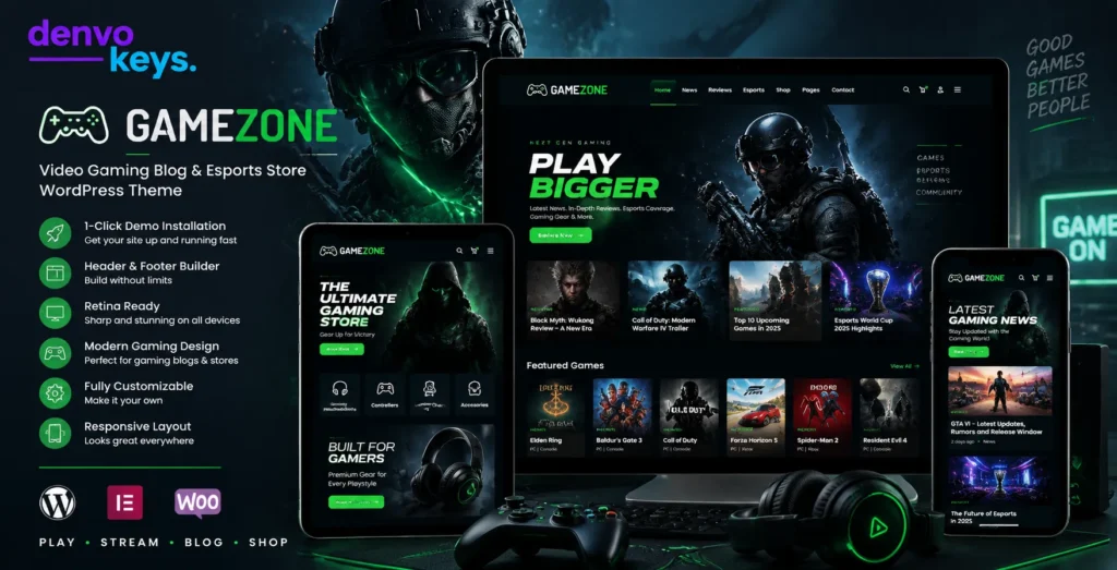 Gamezone | Video Gaming Blog & Esports Store WordPress Theme