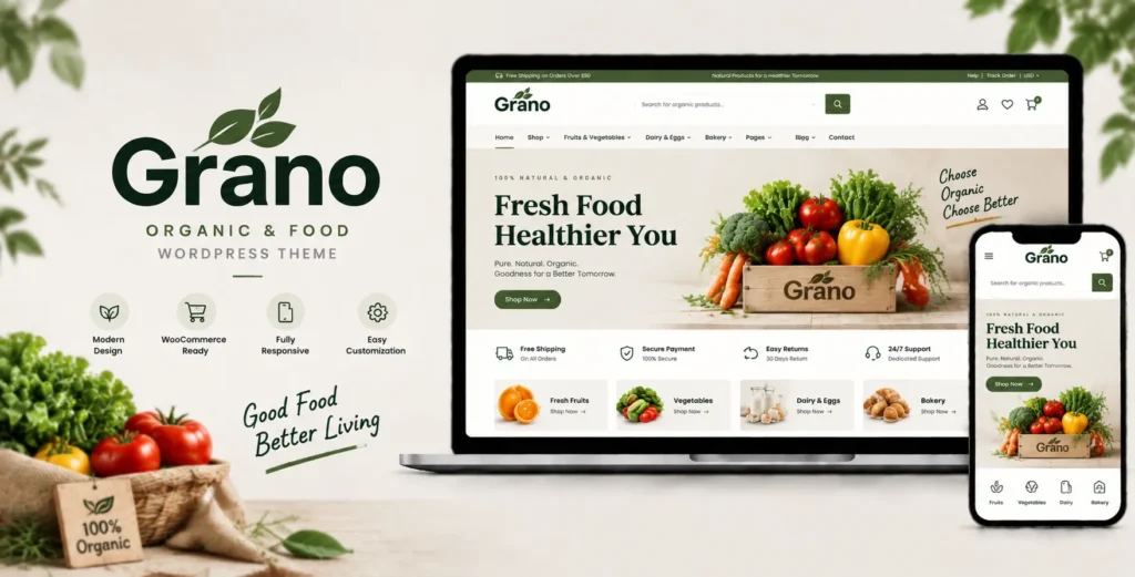 Grano – Organic & Food WordPress Theme