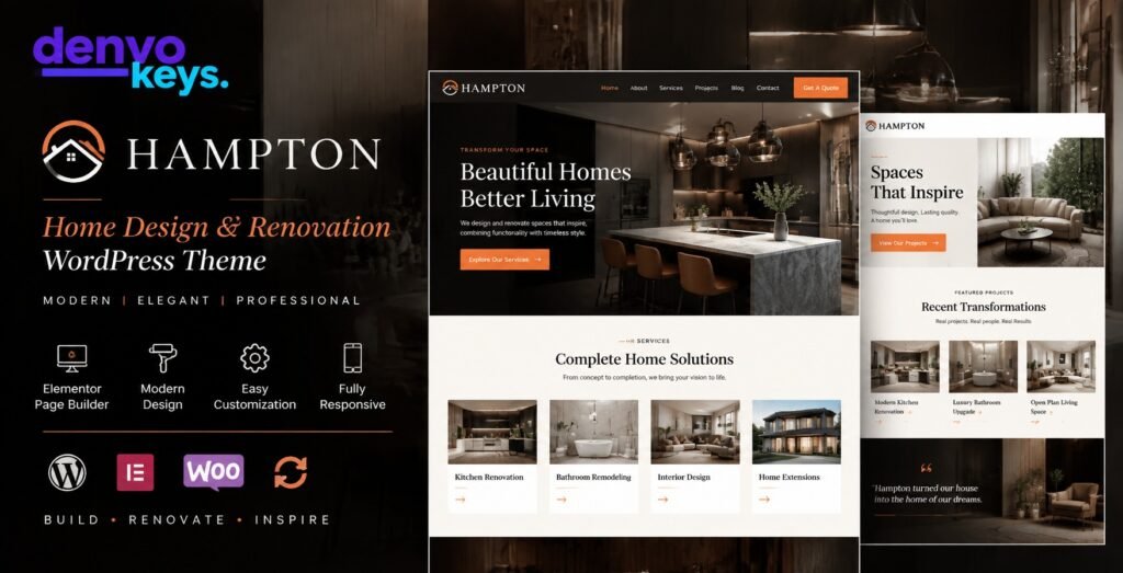 Hampton | Home Design and Renovation WordPress Theme