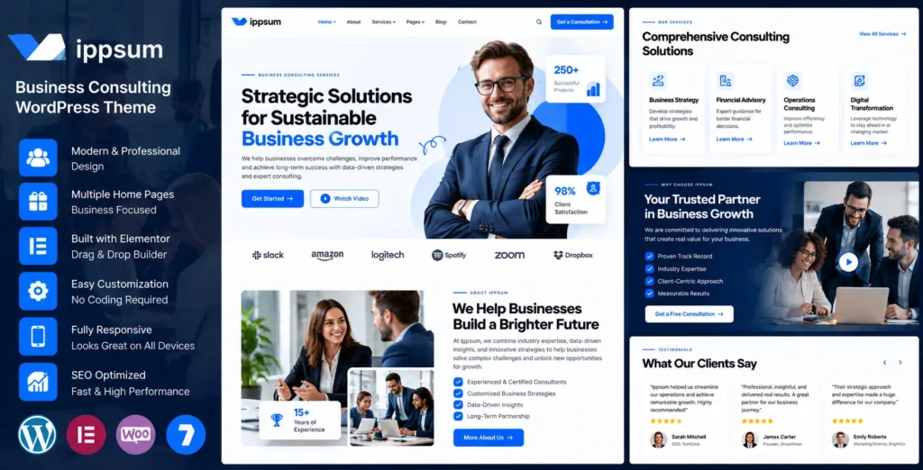 Ippsum – Business Consulting WordPress Theme