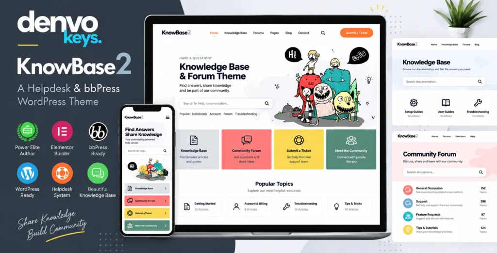 KnowBase - A Helpdesk & bbPress WordPress Theme