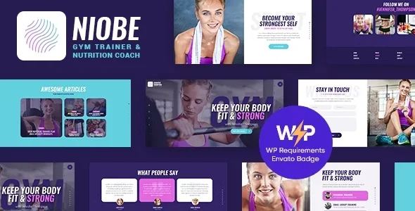 Niobe | A Gym Trainer & Nutrition Coach WordPress Theme