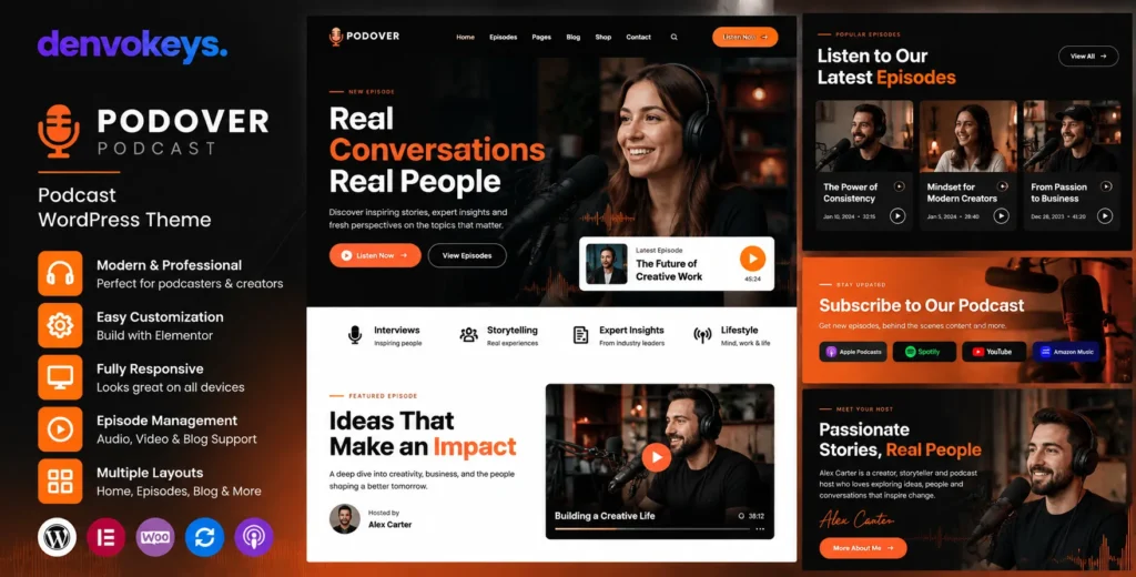 Podover - Podcast Wordpress Theme