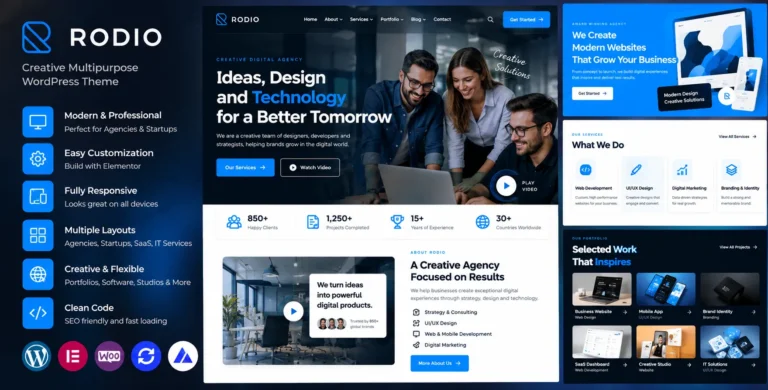 Rodio – Creative Multipurpose WordPress Theme