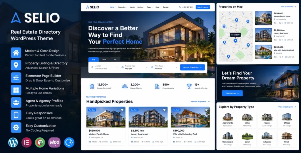 Selio - Real Estate Directory WordPress Theme