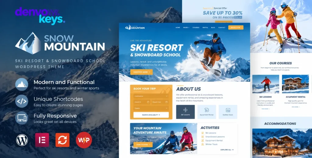 Snow Mountain | Ski Resort & Snowboard School WordPress Theme
