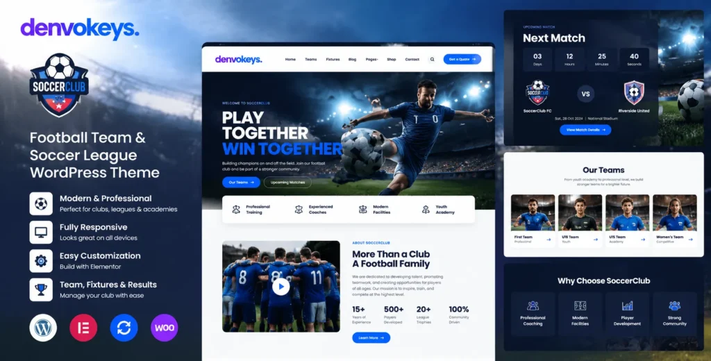 SoccerClub - Football Team & Soccer League WordPress Theme