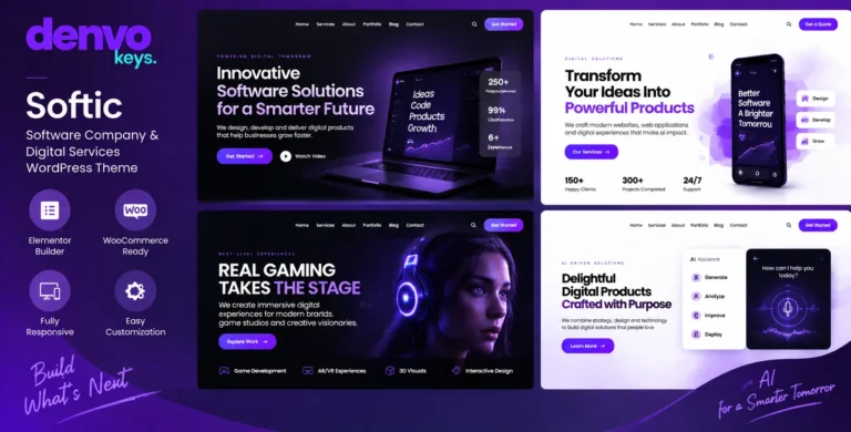 Softic - Software Company & Digital Services WordPress Theme