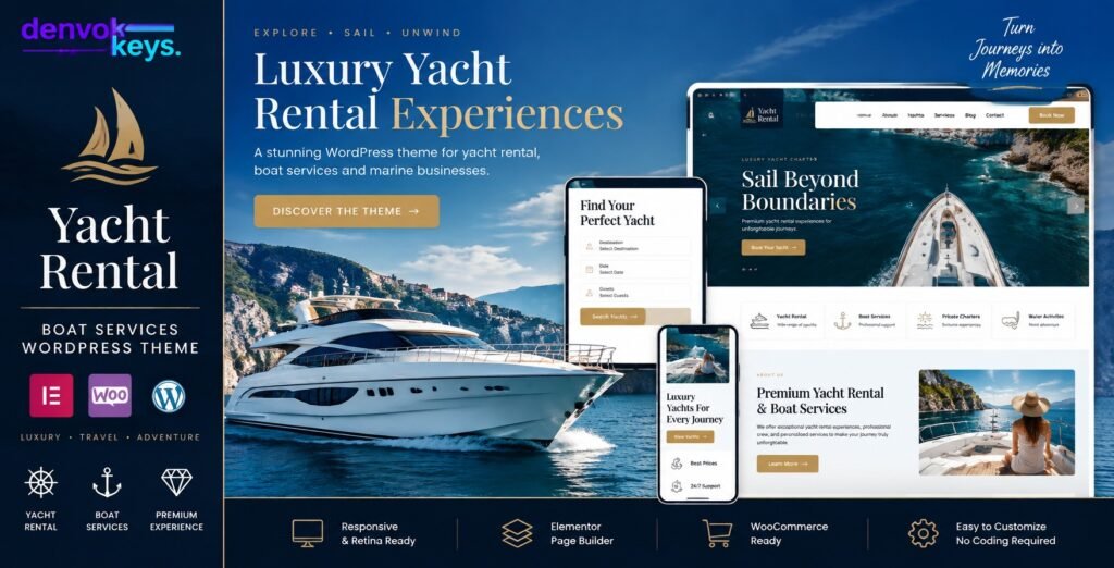 Yacht Rental - Boat Services WordPress Theme
