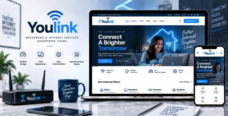 Youlink - Broadband & Internet Services WordPress Theme