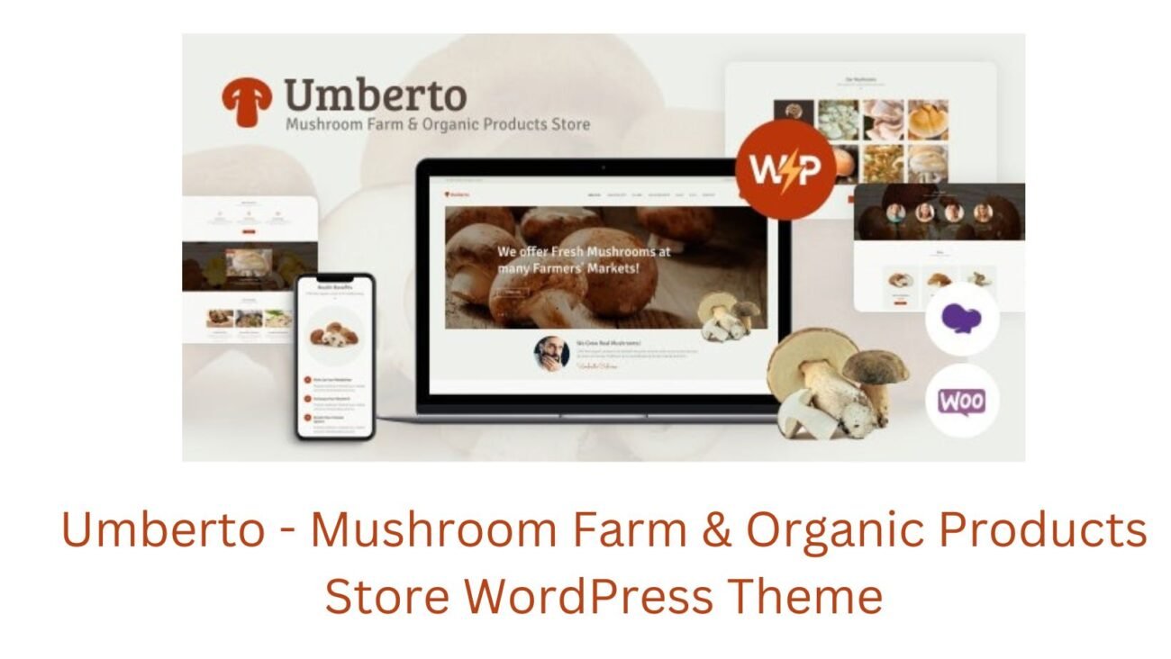 Umberto - Mushroom Farm & Organic Products Store WordPress Theme