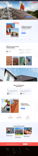HomeRoofer | Roofing Company Services & Construction WordPress Theme