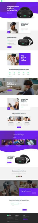 Weedles | Virtual Reality Landing Page & Store WordPress Theme