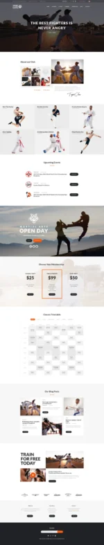 Tiger Claw | Martial Arts School and Fitness Center WordPress Theme