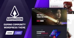 Armadon - Gaming Community WordPress Theme
