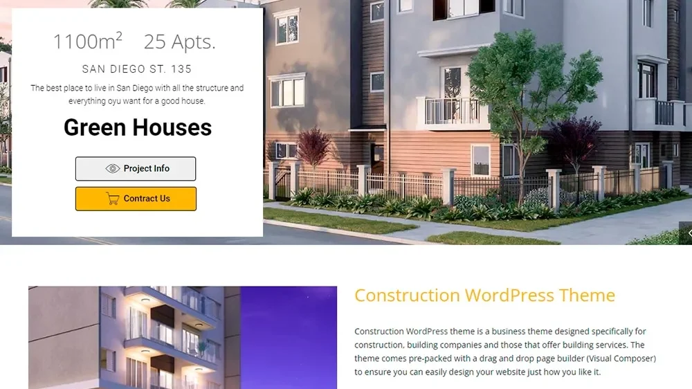construction-wordpress-theme Construction WordPress Theme: Engineering & Building Template by Visualmodo
