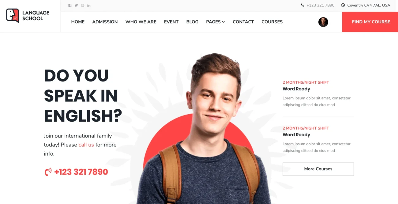 Language School - Themeum