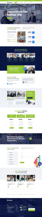 Insolan - Insurance Agency Elementor Template Kit
