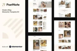 PoetNote - Modern Blog Elementor Pro Template Kit
