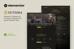 Gutama – Music Composer & Producer Elementor Template Kit