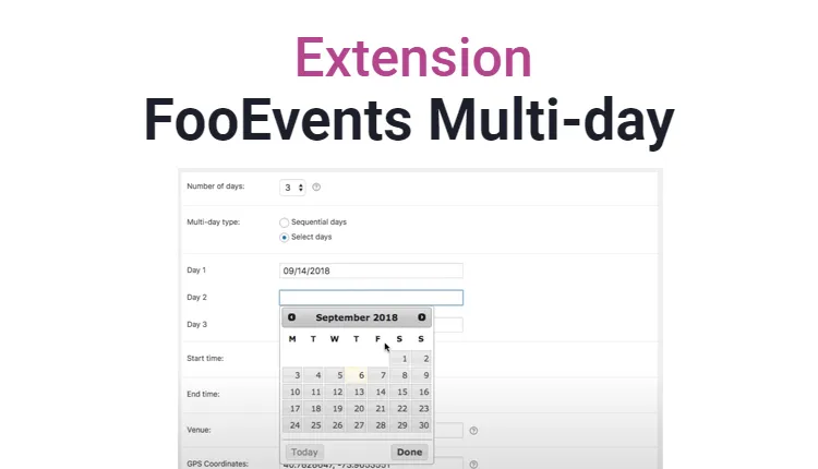 FooEvents Multi-day - FooEvents