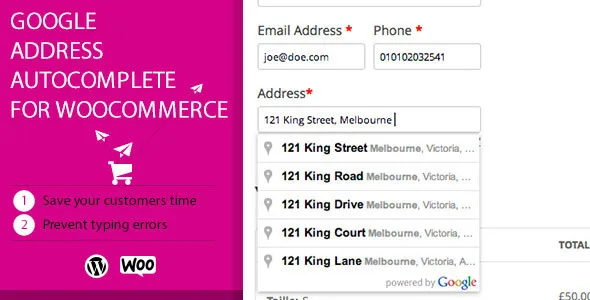 Google Address Autocomplete For WooCommerce - WooCommerce Marketplace