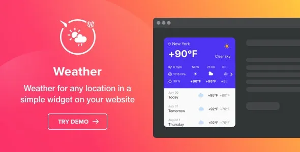 Weather Forecast - WordPress Weather Plugin by Elfsight