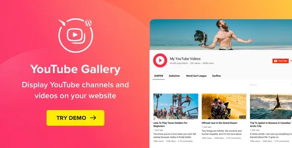 YouTube Plugin – WordPress YouTube Gallery by Elfsight