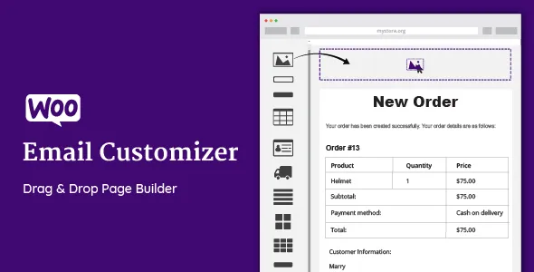 WooCommerce Email Customizer with Drag and Drop Email Builder