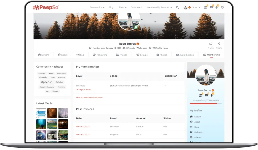 Paid Memberships Pro - PeepSo