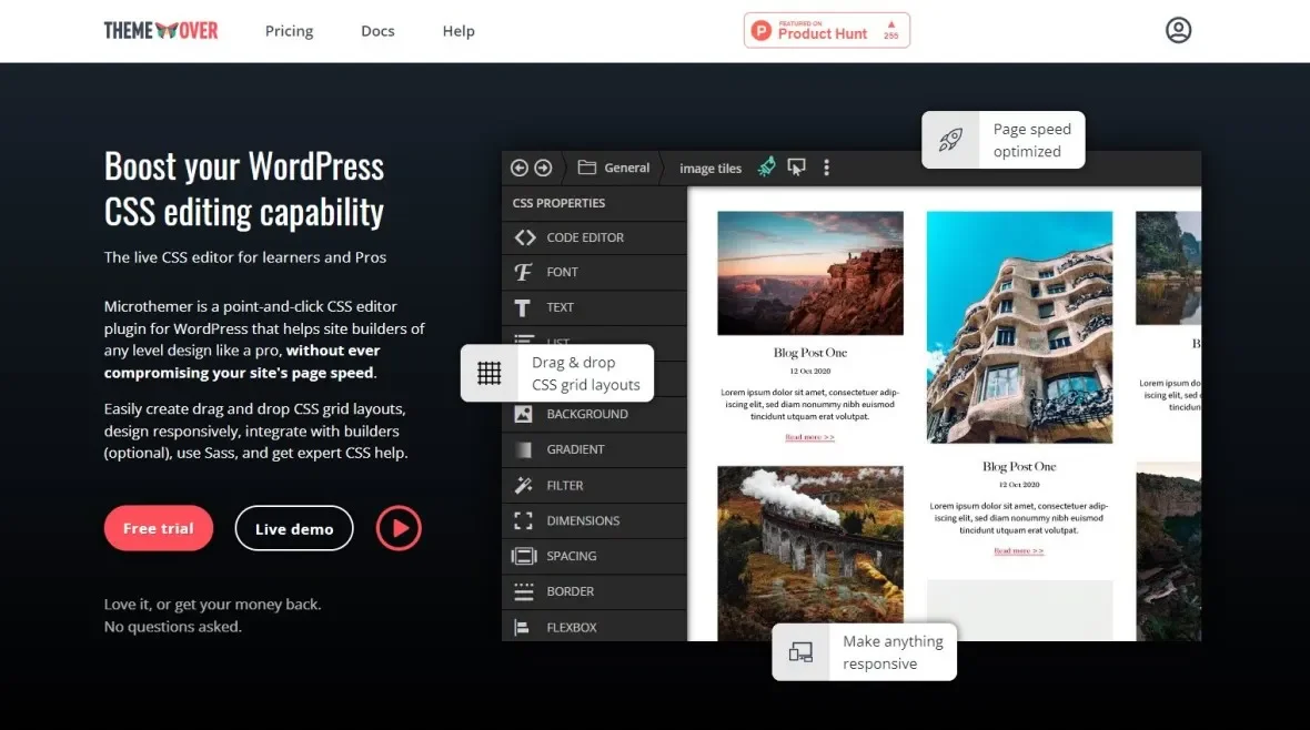 Microthemer: WordPress CSS Editor for Page Speed