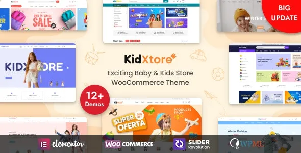 KidXtore - Kids Clothing and Toys Store Elementor WooCommerce WordPress Theme