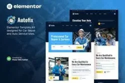 Autofix – Car Repair & Auto Services Elementor Template Ki